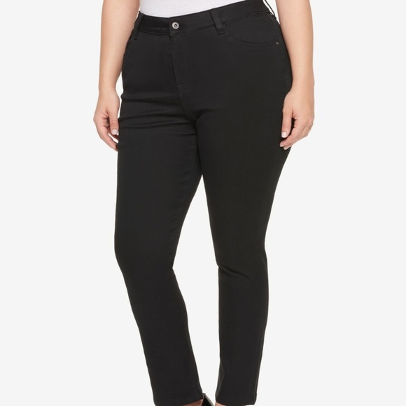 Tommy Hilfiger Denim - Tommy Hilfiger Plus Size Black Wash Jeans Black 18